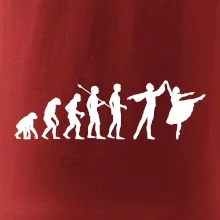 Evolúcia tanec - muž a žena so sukňou