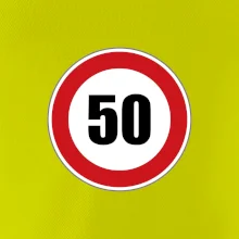 Dopravná značka - obmedzenie rýchlosti 50