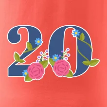 Kvetinové číslo kreslené - 20