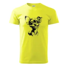 Čiernobiela karikatúra čivava