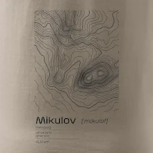 Mikulov - vrstevnice v obdĺžniku