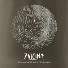 Zvičina - vrstevnice v kruhu