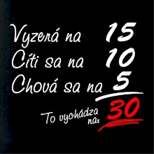 Vyzerá, cíti sa, chová sa - 30 rokov Vyzerá, cíti sa, chová sa - 30 rokov