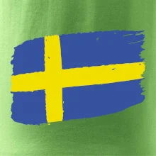 Švédsko vlajka štetkou