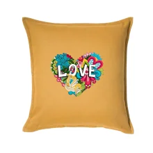 Love nápis květovaný