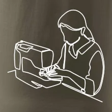 Krajčírka a šijací stroj jedným ťahom