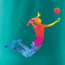 Volejbalista/Volejbalistka splash s loptou