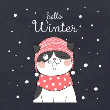 Mačka v čiapke s vystrčeným jazykom