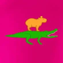 Kapybara na krokodílovi