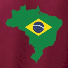 Brazília vlajka v mape