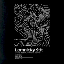 Lomnický štít - vrstevnice v obdĺžniku