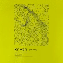 Kriváň - vrstevnice v obdĺžniku