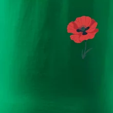 Vlčí mak kreslený na prsníku