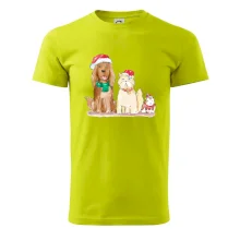 Veselé vianoce - pes, škrečok a mačka