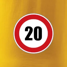 Dopravná značka - obmedzenie rýchlosti 20