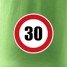 Dopravná značka - obmedzenie rýchlosti 30