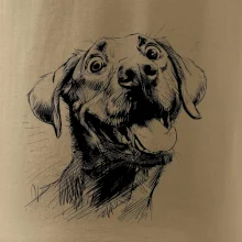 Čiernobiela karikatúra Labrador svetlý