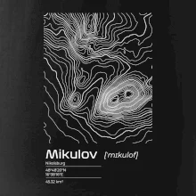 Mikulov - vrstevnice v obdĺžniku