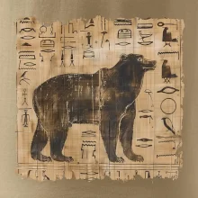 Egyptské hieroglyfy medveď
