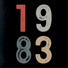 Vintage číslica 1983 Vintage číslica 1983