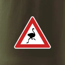 Dopravná značka - Pozor pštros