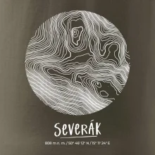 Severák - vrstevnice v kruhu