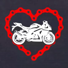 Moto srdce reťaz - superšport