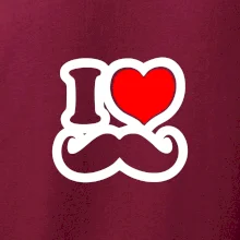 i love mustache - obrys