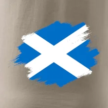 Škótska vlajka kreslená štetcom