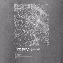 Trosky - vrstevnice v obdĺžniku