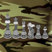 Šachové figúrky v rade - kreslené