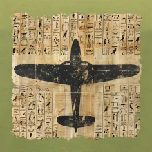 Egyptské hieroglyfy lietadlo