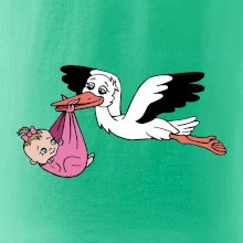 Bocian a bábätko - dievča (Hana-creative)