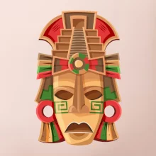 Mayové maska červené uši