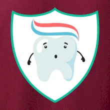 Zúbok na prsníku - zubná pasta