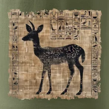 Egyptské hieroglyfy srnka