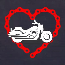 Moto srdce reťaz - chopper