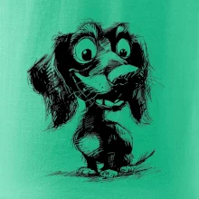 Čiernobiela karikatúra jazvečík