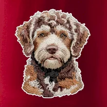 Lagotto romagnolo vyšívaná hlava na prsníku
