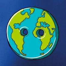 Planéta krajiny gombík (Pecka design)