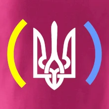 Ukrajina trojzubec s farbami