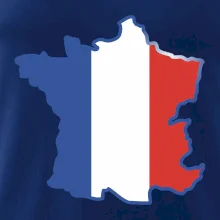 Francúzska vlajka mapa obrys Francúzska vlajka mapa obrys