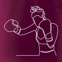 Žena boxerka jedným ťahom