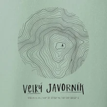 Velký Javorník (Beskydy) - vrstevnice v kruhu