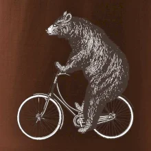Medveď na bicykli