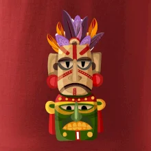 Mayová maska s perím