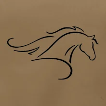 Kôň - bežiaci silueta hlavy