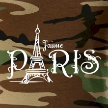 Paris nápis Eiffelovka rovný