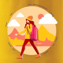 Farebný párový motív na hory