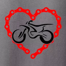 Moto srdce reťaz - enduro